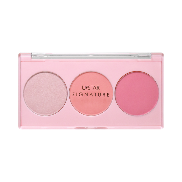 Zignature Maxx Cover Blush & Highlight Palette # 01 Pitch Moon