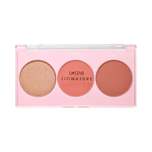 Zignature Maxx Cover Blush & Highlight Palette # 02 Dewy Moon