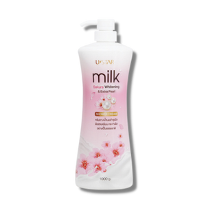 Milk Sakura Whitening and Extra Pearl Shower Cream (1000g)